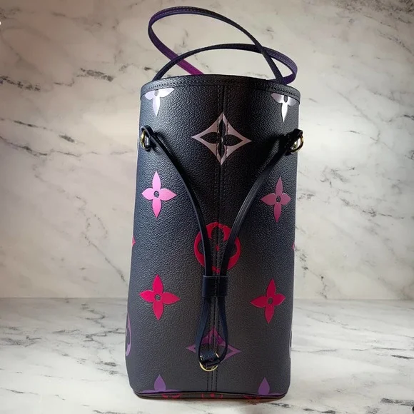 ❌❌ Louis Vuitton Midnight Fuschia Neverfull MM Monogram purple/pink shoulder bag - Picture 5 of 12